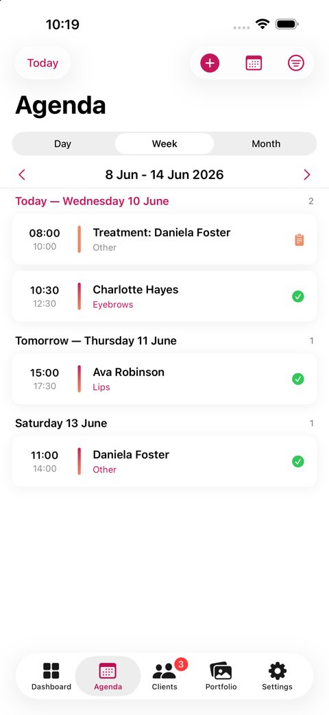 Calendar & appointments