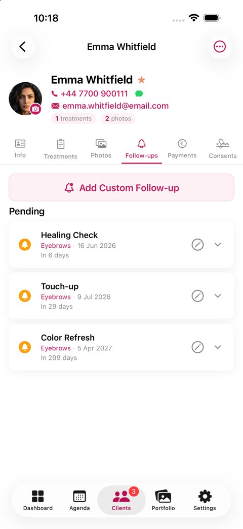 Automatic follow-ups